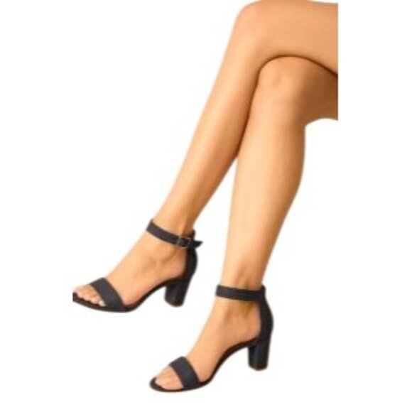 Style & Co Size 7 Business Casual Stylist Denim Block Pump Blue Denim - Picture 1 of 11